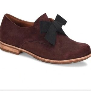 Kork-Ease Beryl Bow Burgundy Suede Oxford Women's Size 8